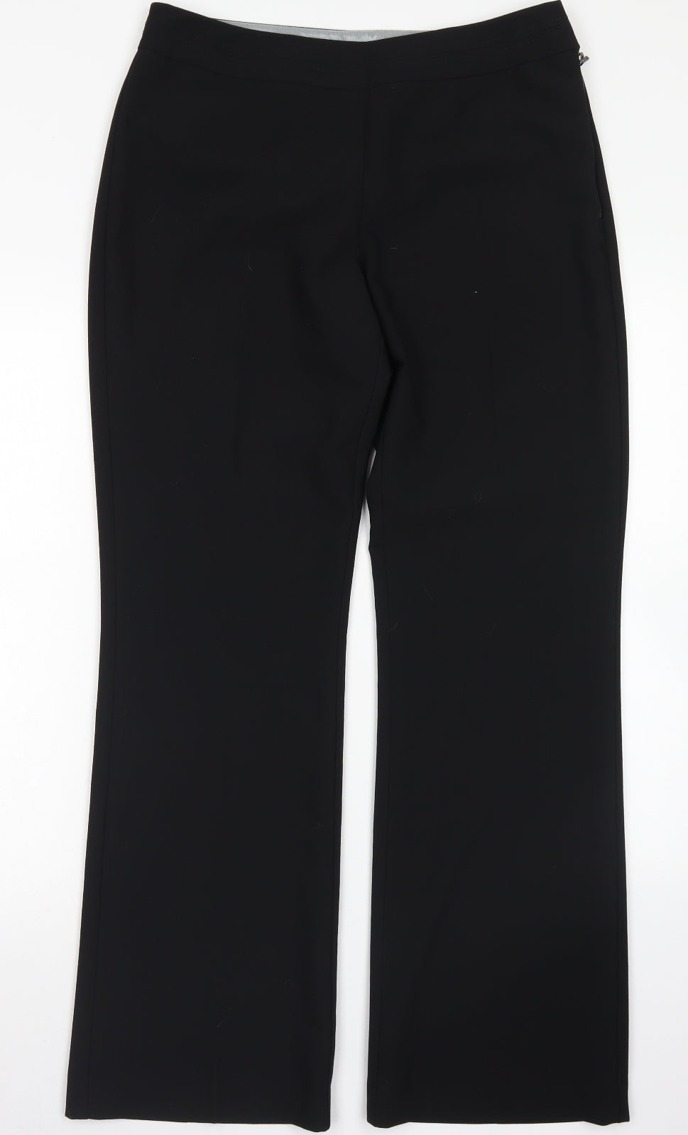 Principles Womens Black  Polyester Dress Pants Trousers Size 12 L29 in Regular Hook & Eye
