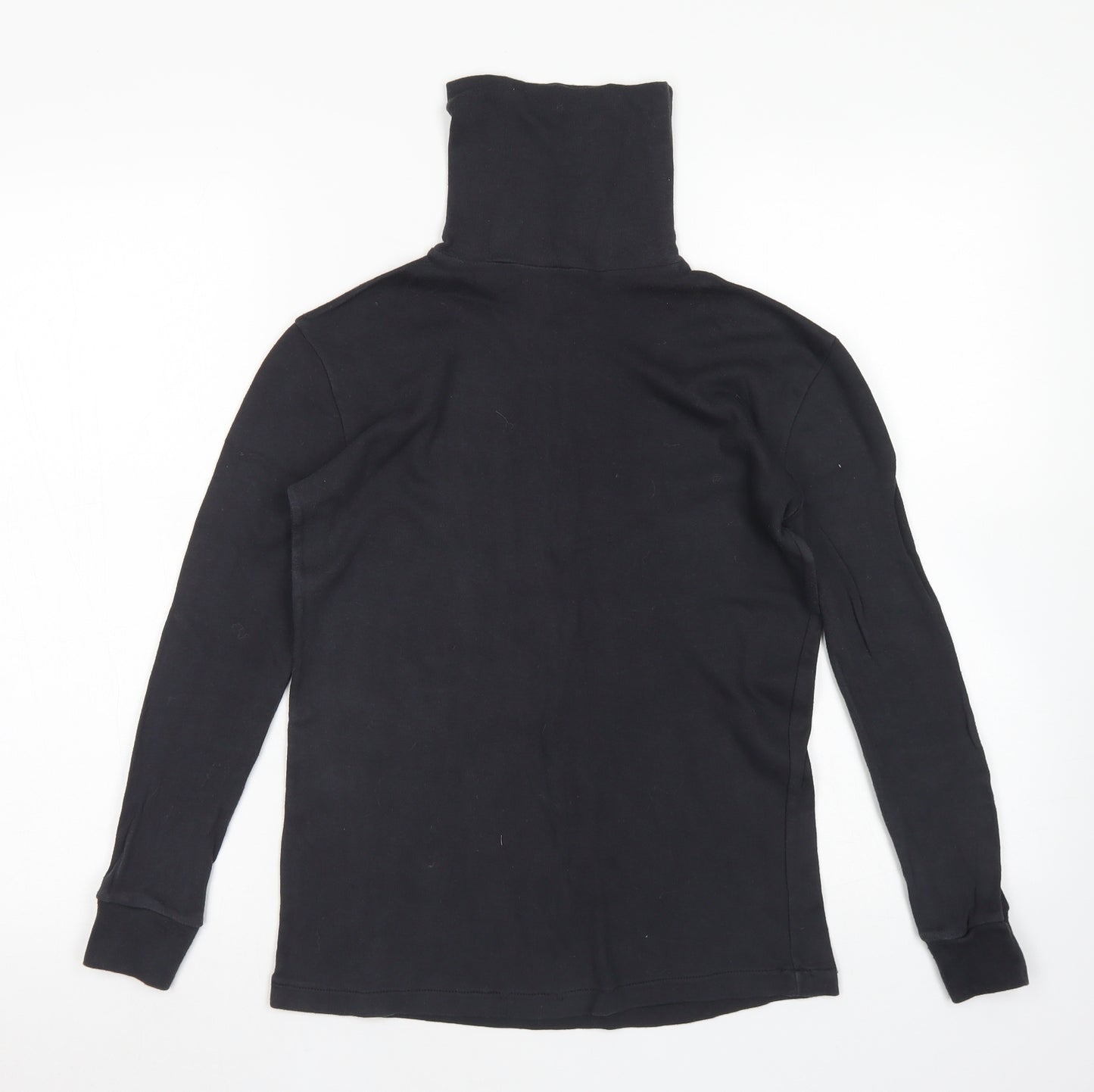 Champion Womens Black  Cotton Basic T-Shirt Size 12 High Neck