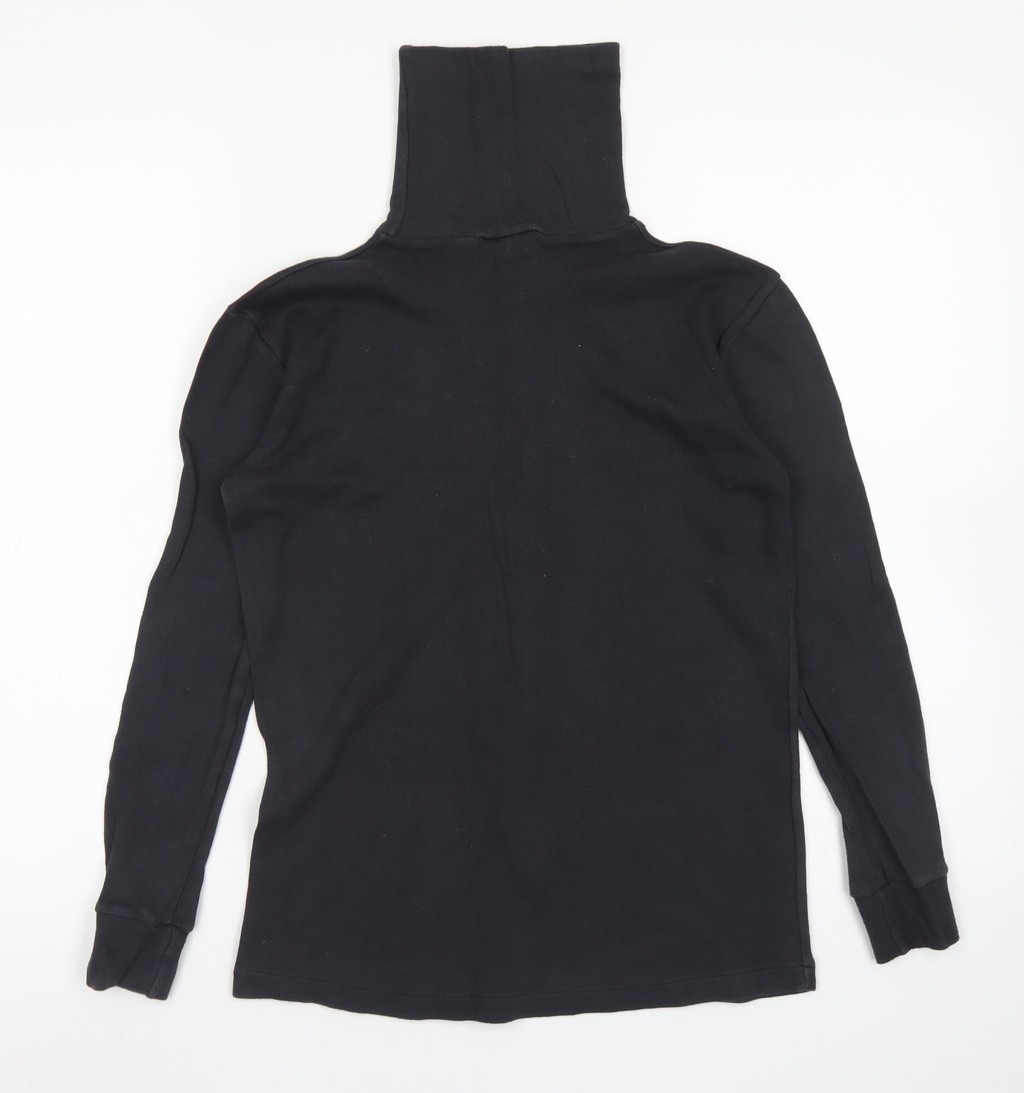 Champion Womens Black  Cotton Basic T-Shirt Size 12 High Neck