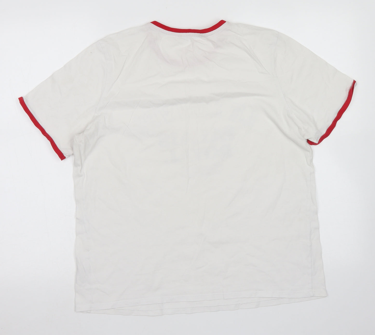 George Womens White  Cotton Basic T-Shirt Size 16 Crew Neck