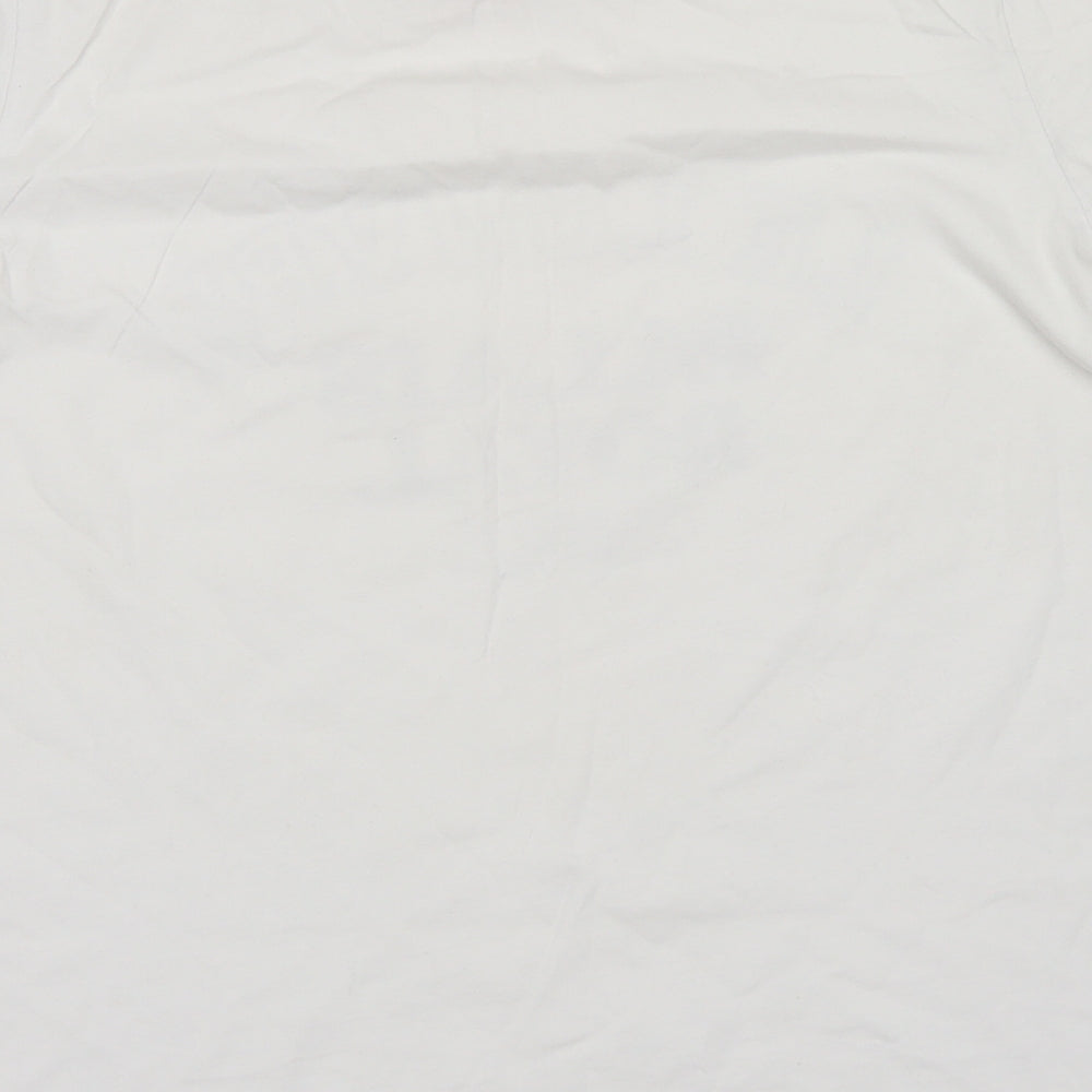 George Womens White  Cotton Basic T-Shirt Size 16 Crew Neck