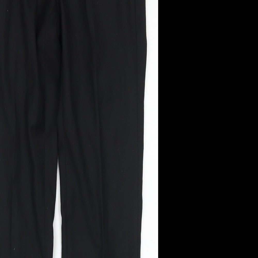 Topman Mens Black  Polyester Dress Pants Trousers Size 30 in L29 in Regular Hook & Eye