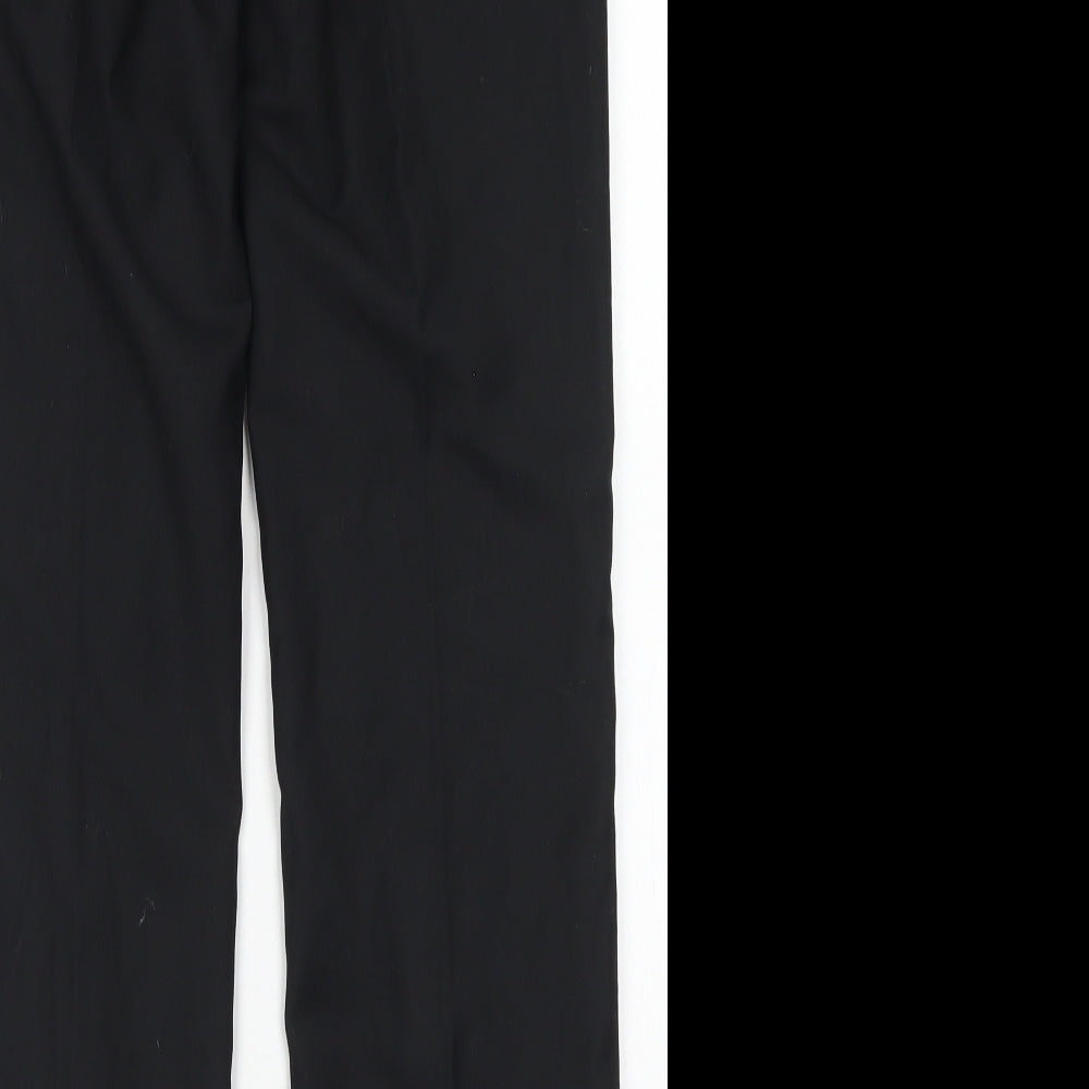 Topman Mens Black  Polyester Dress Pants Trousers Size 30 in L29 in Regular Hook & Eye