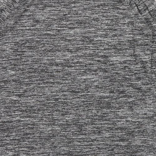 Topshop Womens Grey  Viscose Basic T-Shirt Size 6 Round Neck