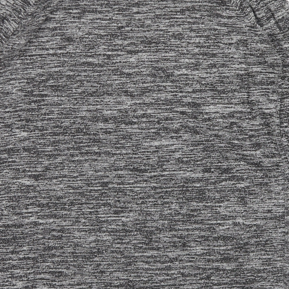 Topshop Womens Grey  Viscose Basic T-Shirt Size 6 Round Neck