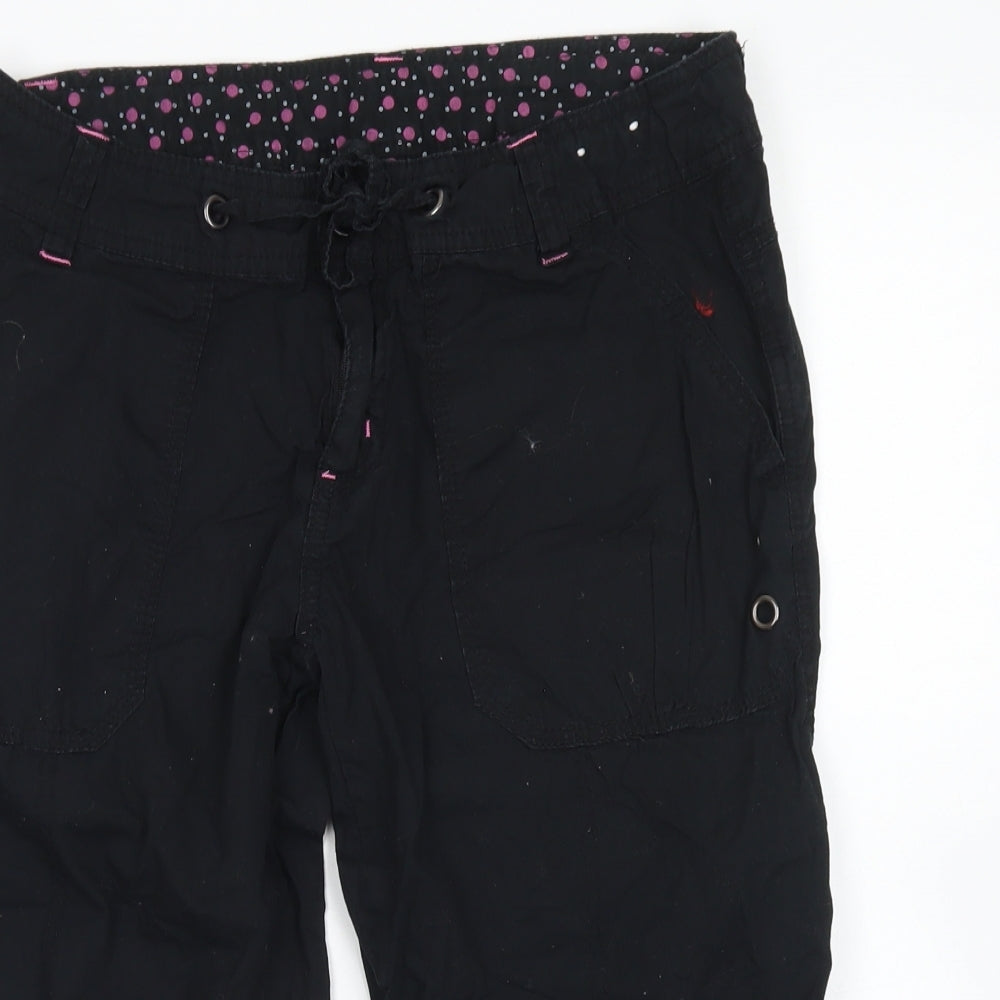 Denim Co Womens Black  Cotton Cargo Shorts Size 20 L14 in Regular Button