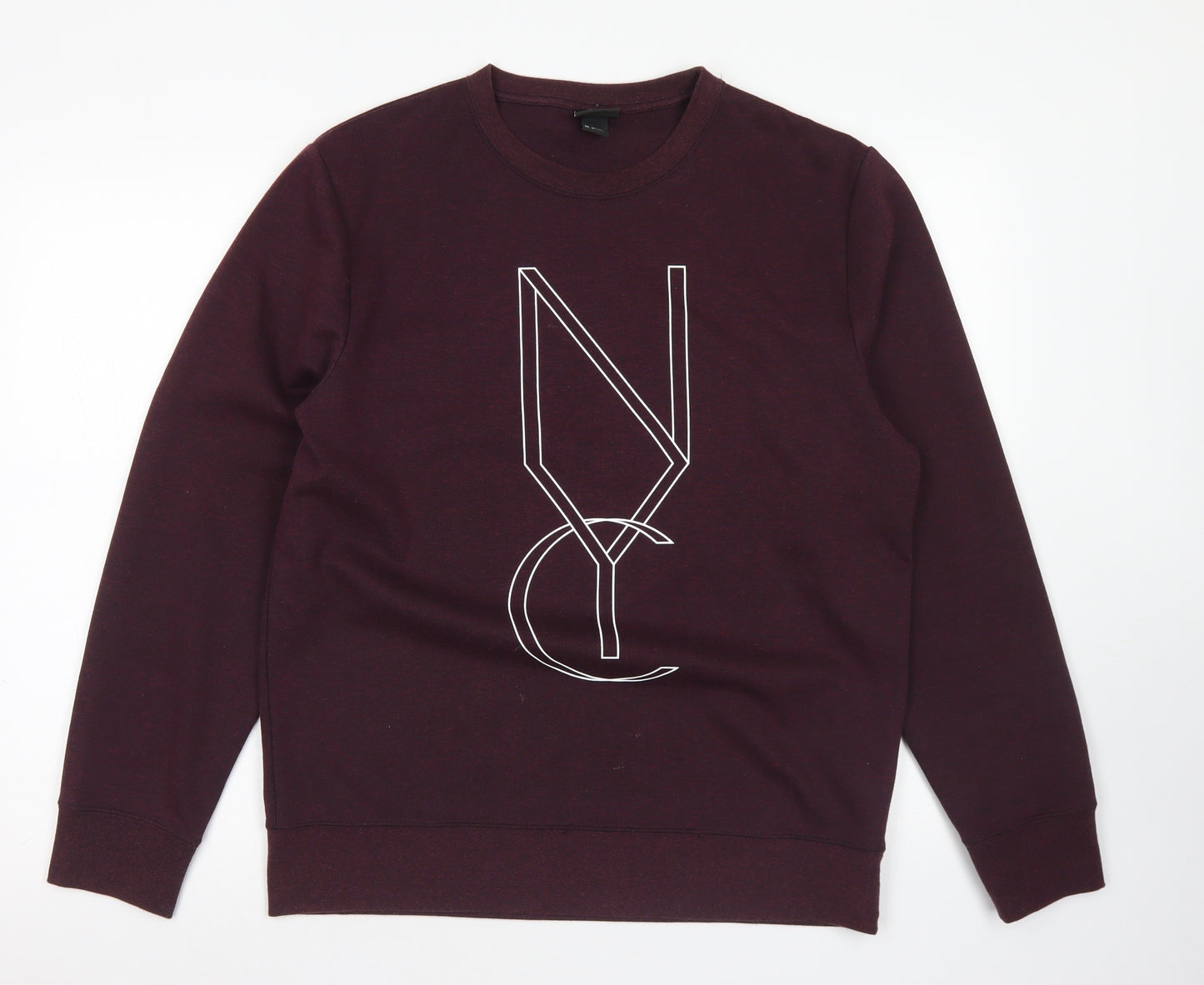 H&M Mens Purple  Polyester Pullover Sweatshirt Size M   - NYC