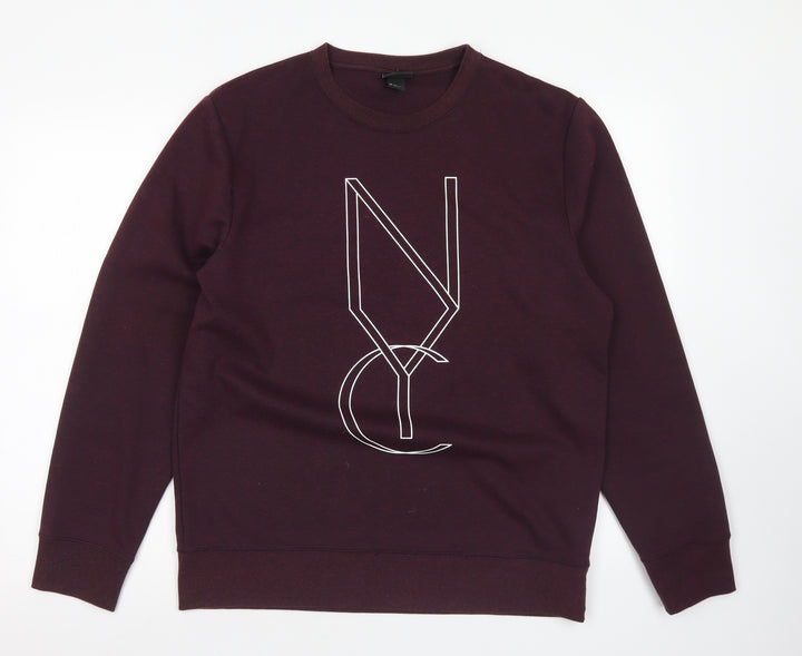 H&M Mens Purple  Polyester Pullover Sweatshirt Size M   - NYC