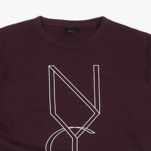 H&M Mens Purple  Polyester Pullover Sweatshirt Size M   - NYC