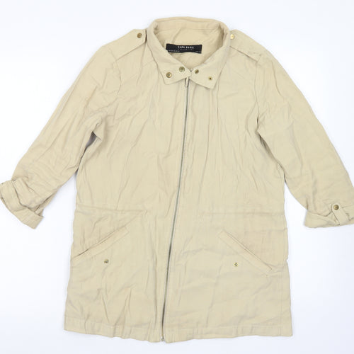 Zara Womens Beige   Jacket  Size XS  Zip