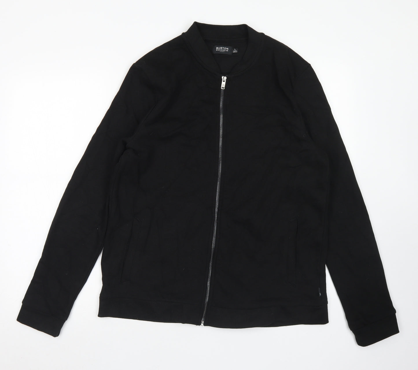 Burton Mens Black  Cotton Full Zip Sweatshirt Size L