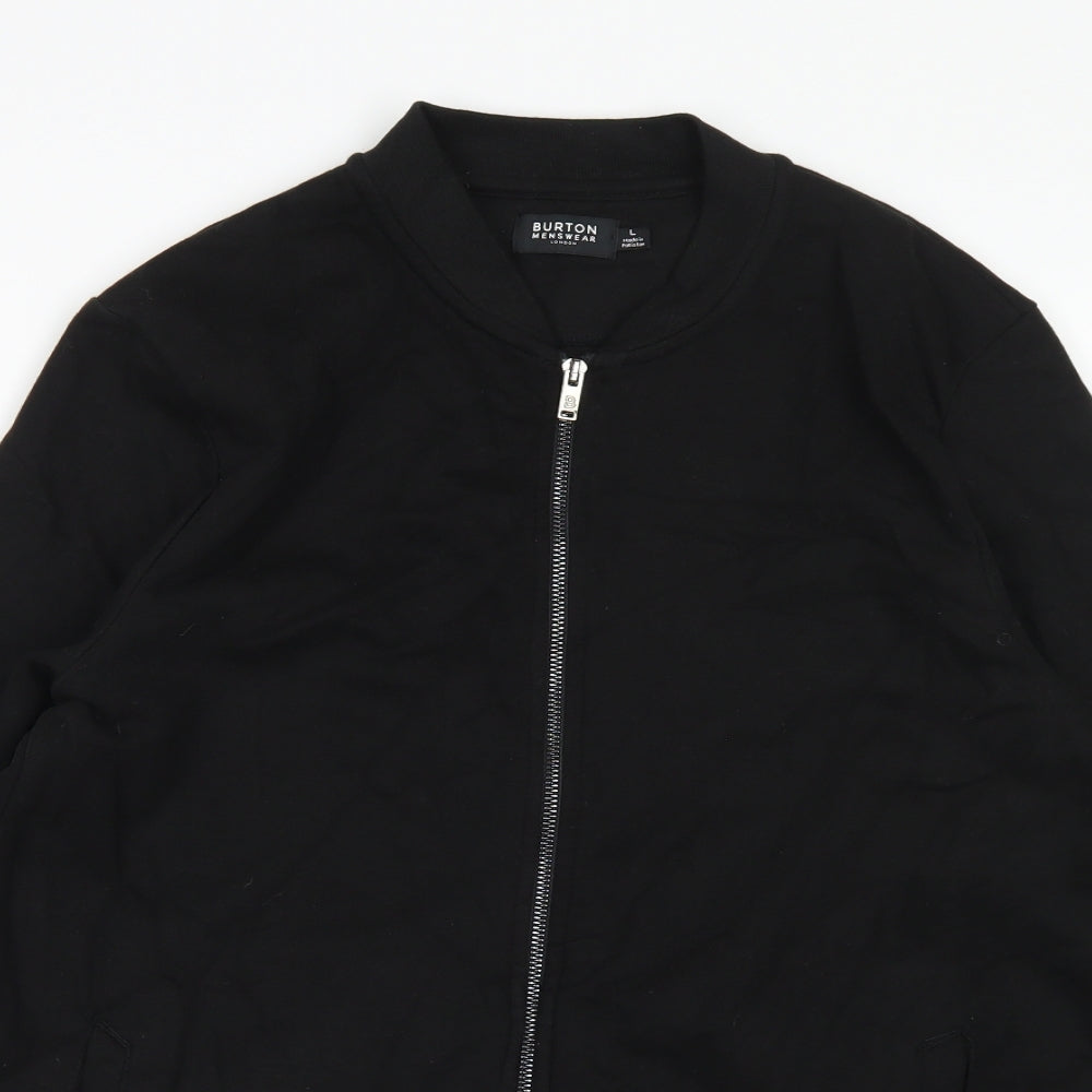 Burton Mens Black  Cotton Full Zip Sweatshirt Size L