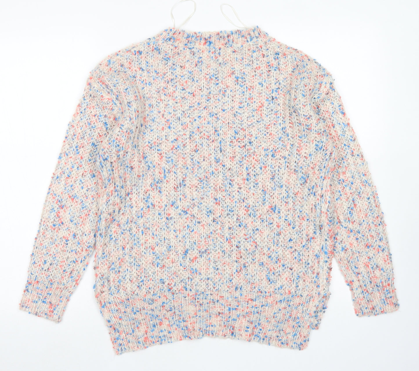 George Womens Pink Crew Neck  Acrylic Pullover Jumper Size S
