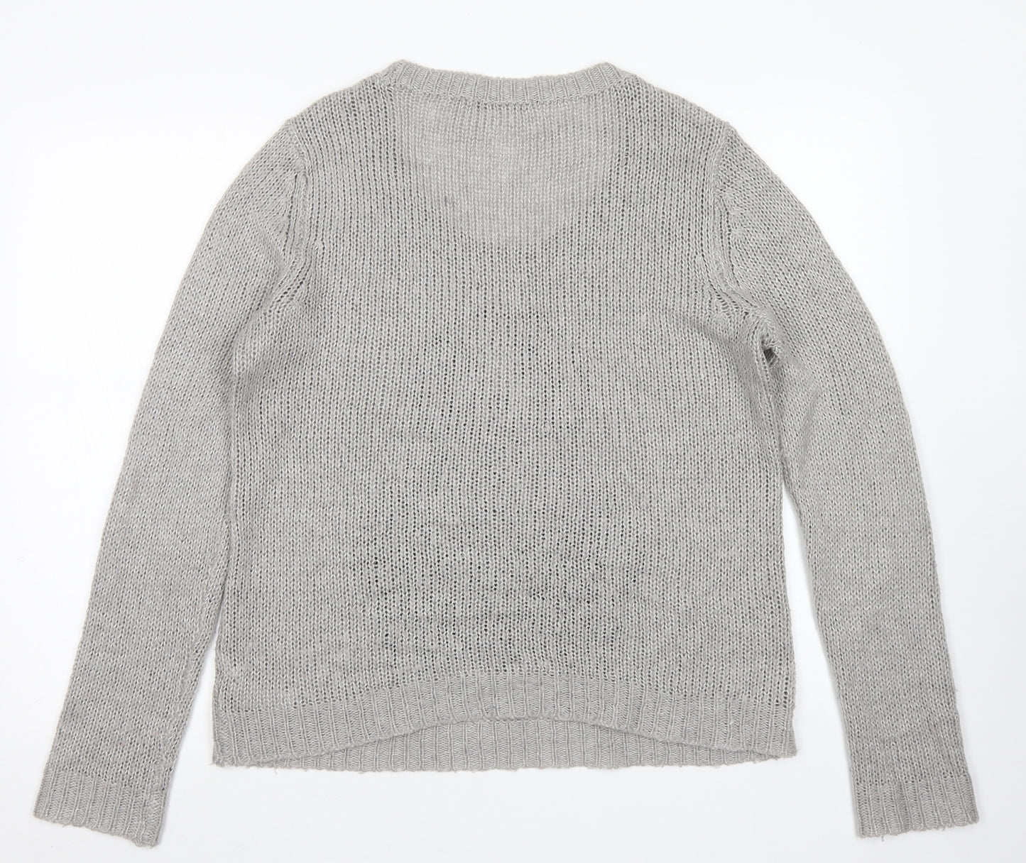 George Womens Grey Round Neck  Acrylic Pullover Jumper Size 14   - Penguin