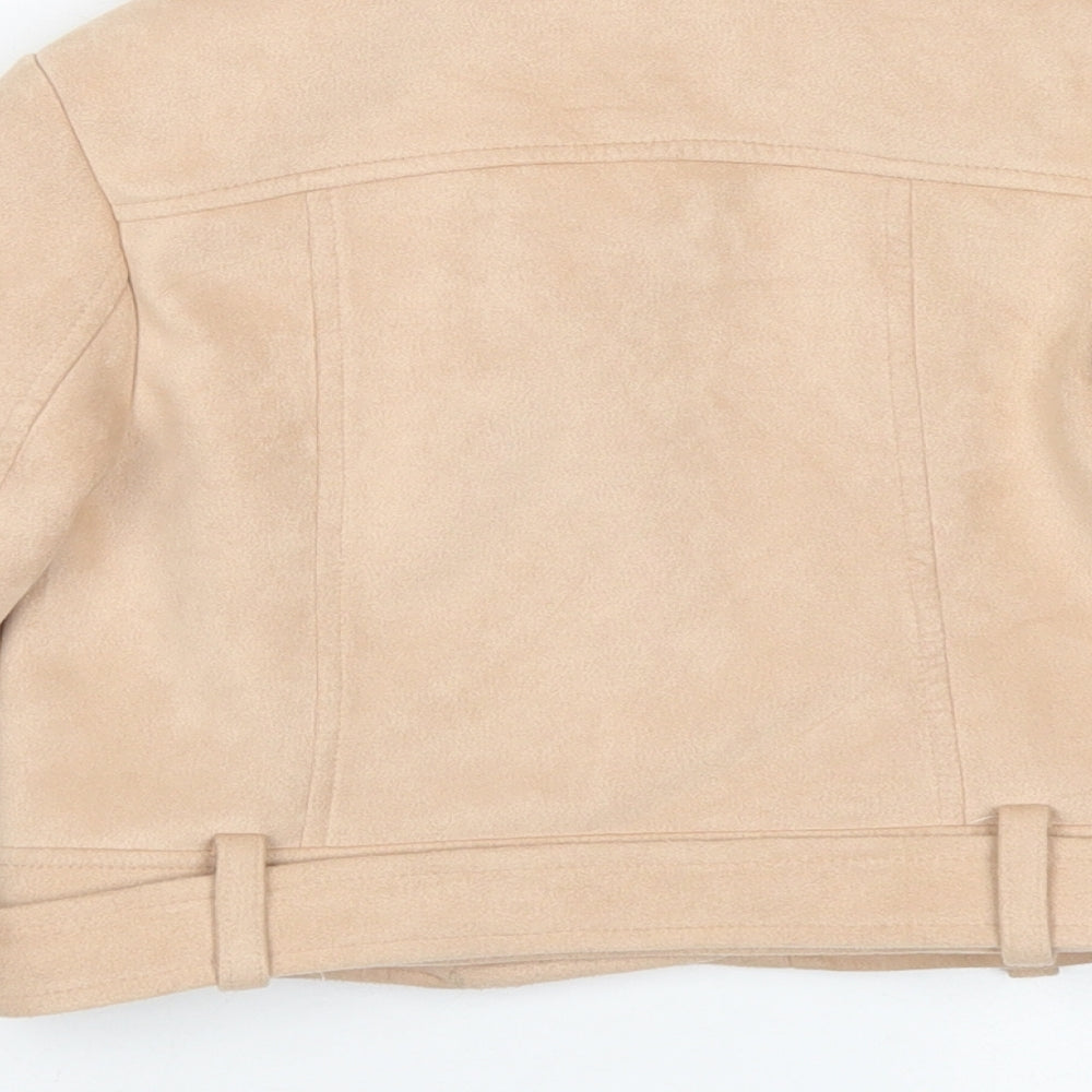 River Island Girls Pink   Biker Jacket Size 5-6 Years  Zip
