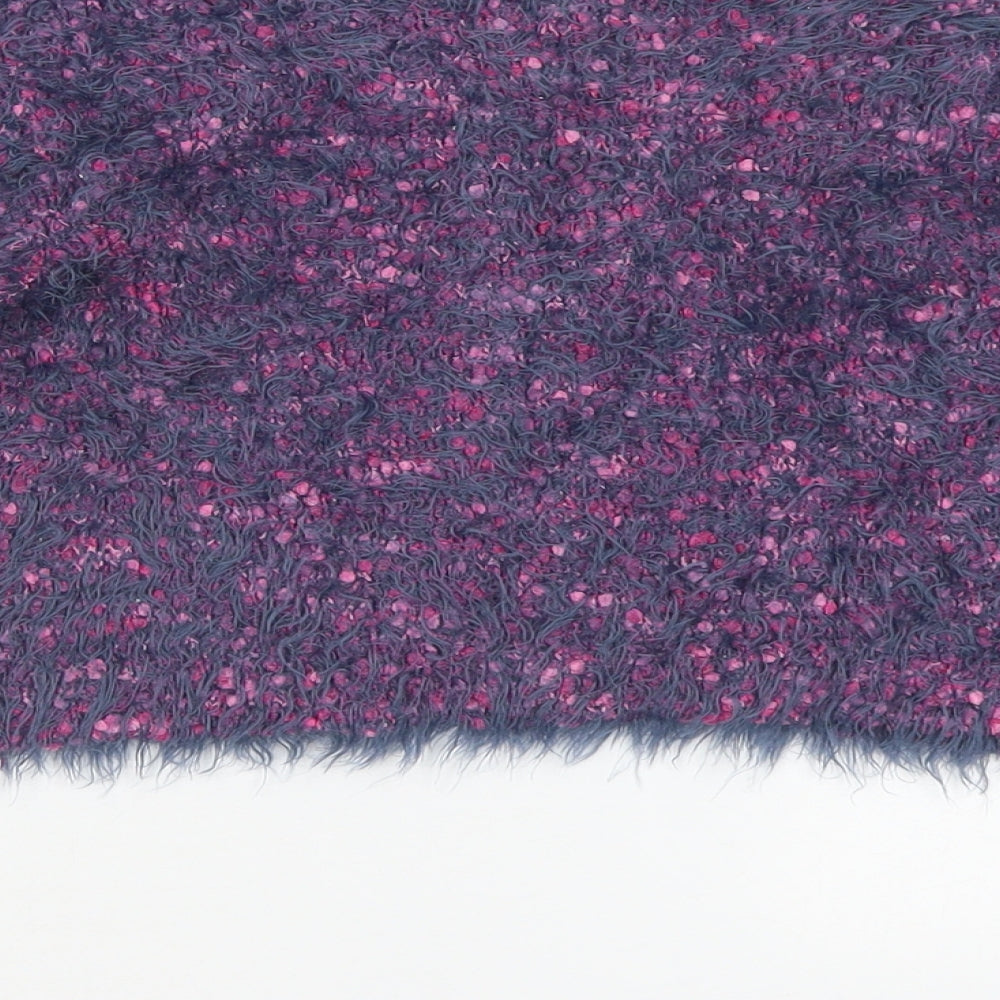 Miss E-vie Girls Purple Crew Neck  Polyester Pullover Jumper Size 9-10 Years   - Cropped