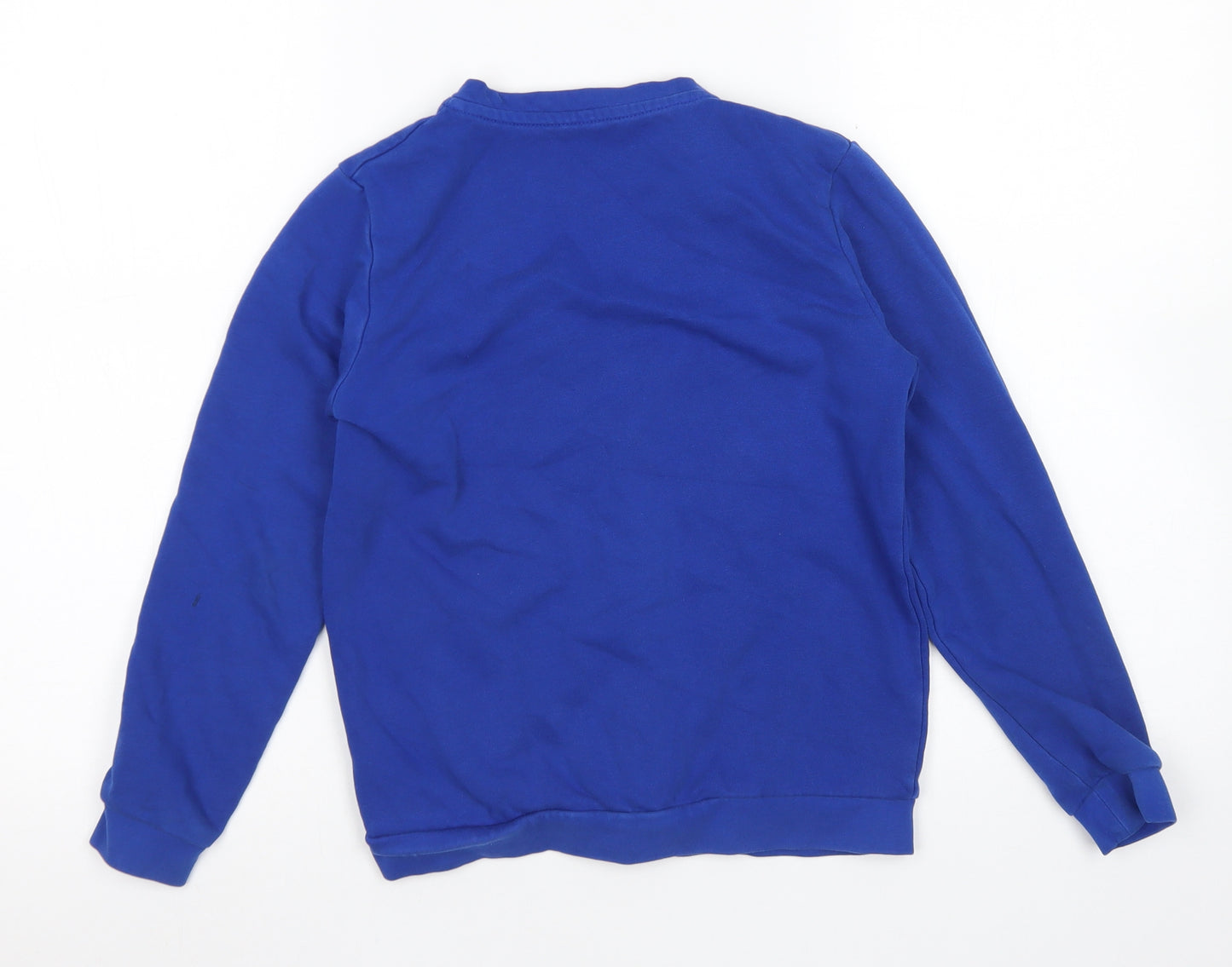 George Girls Blue V-Neck  Cotton Cardigan Jumper Size 9-10 Years  Button - School Wear