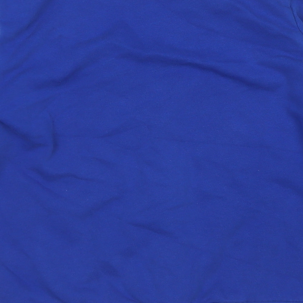 George Girls Blue V-Neck  Cotton Cardigan Jumper Size 9-10 Years  Button - School Wear