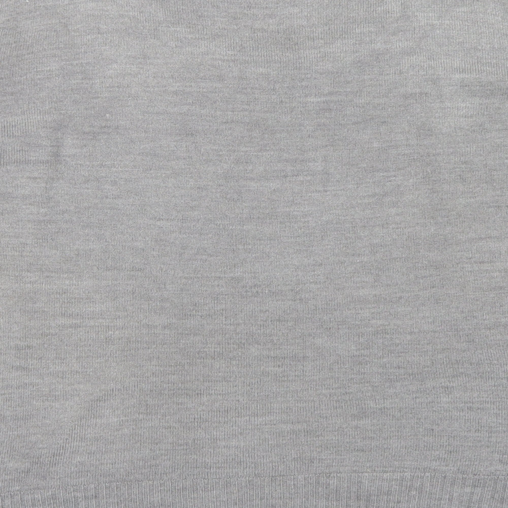 Papaya Womens Grey Scoop Neck  Acrylic Pullover Jumper Size 20