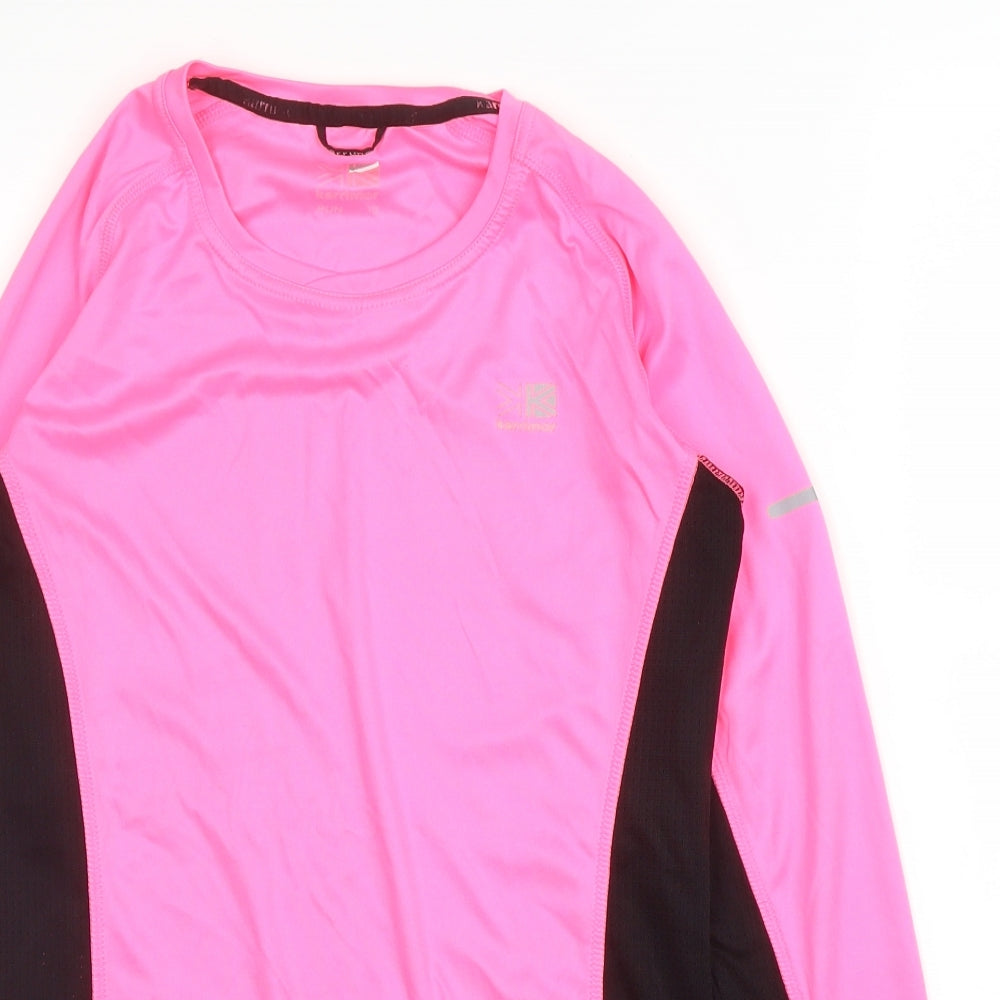 Karrimor Womens Pink  Polyester Basic T-Shirt Size 10 Round Neck