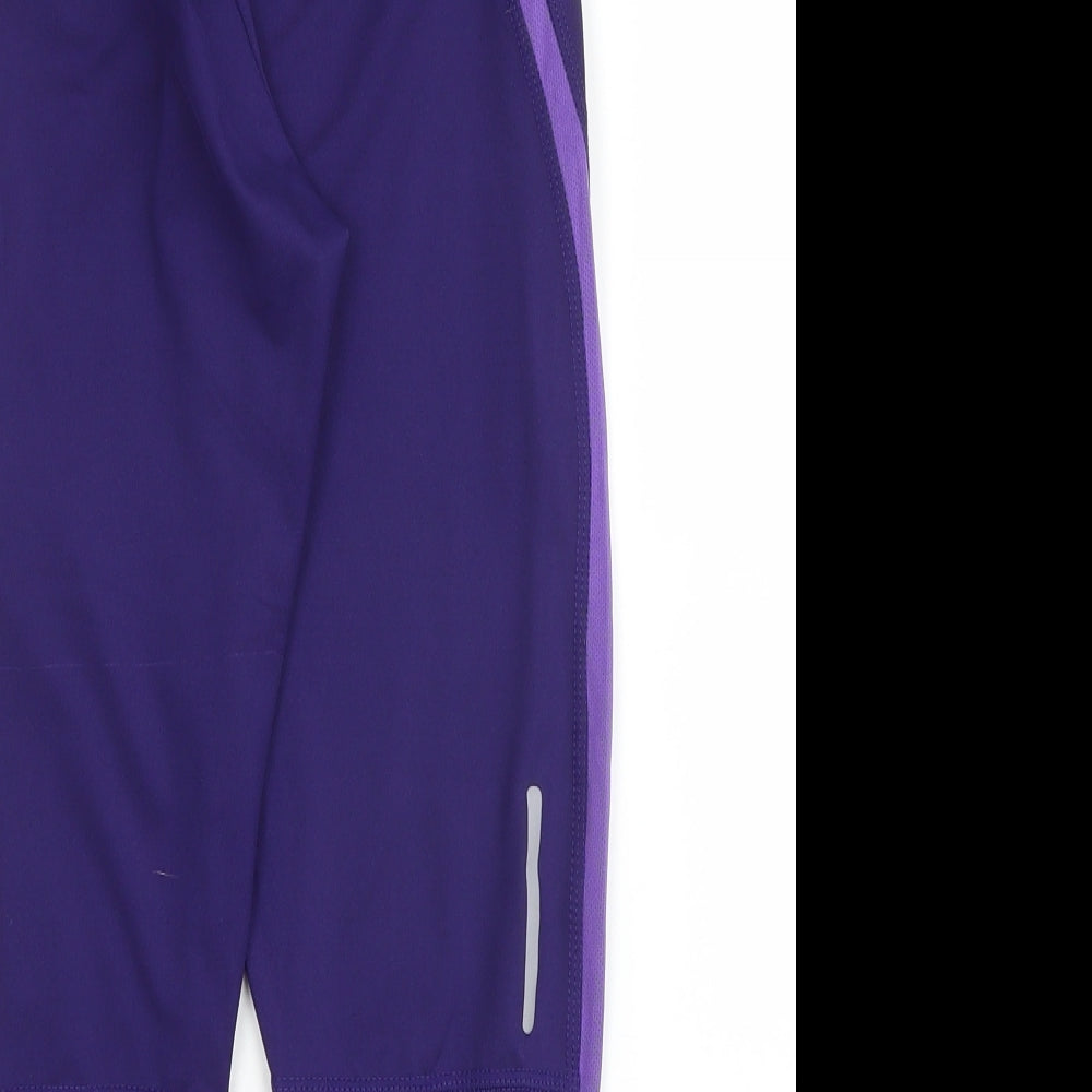 Karrimor Womens Purple  Polyester Compression Shorts Size 10 L16 in Regular Drawstring
