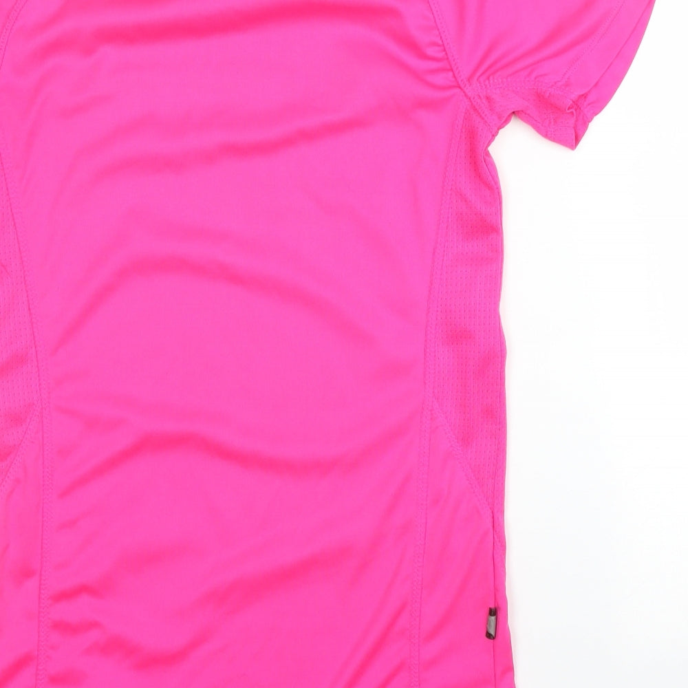 Karrimor Womens Pink  Polyester Basic T-Shirt Size 10 Round Neck