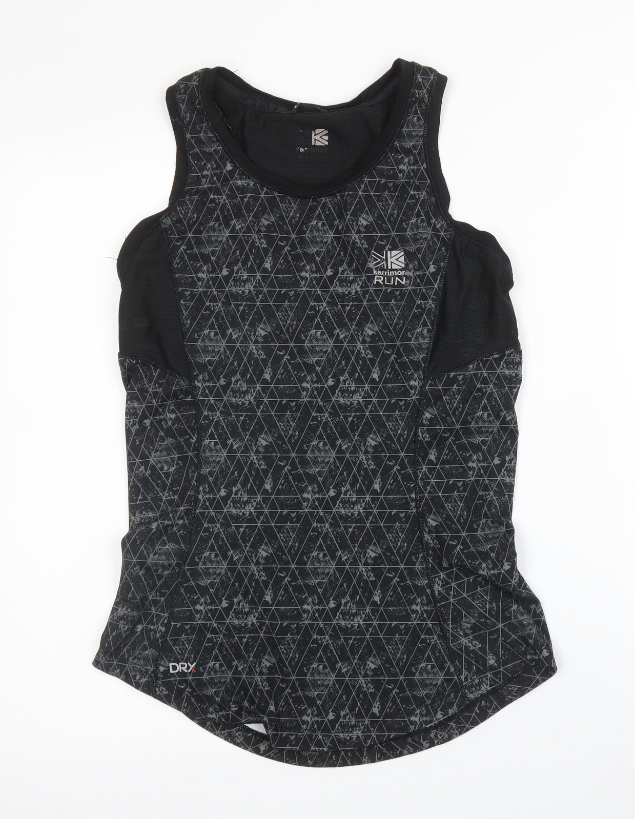 Karrimor Womens Black  Polyester Basic Tank Size 12 Scoop Neck