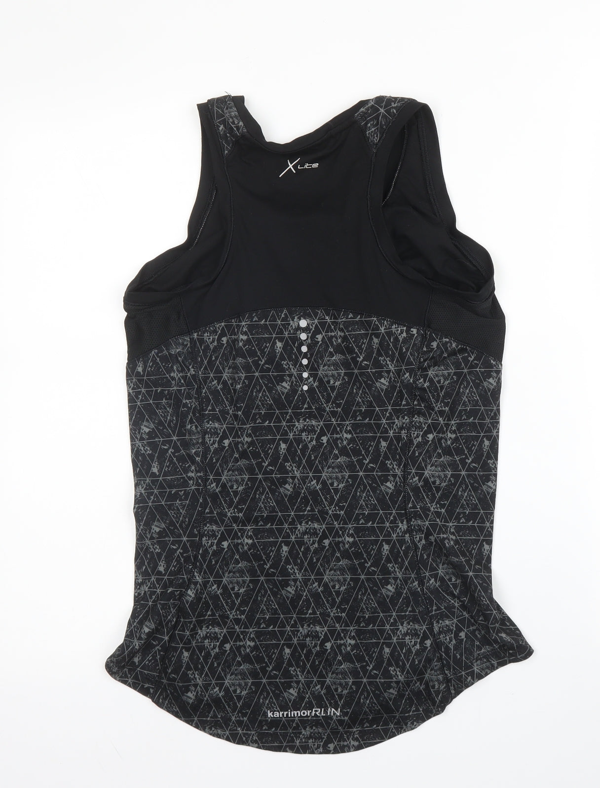Karrimor Womens Black  Polyester Basic Tank Size 12 Scoop Neck