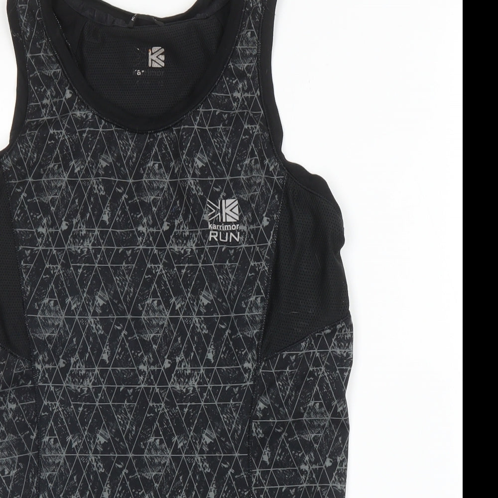 Karrimor Womens Black  Polyester Basic Tank Size 12 Scoop Neck