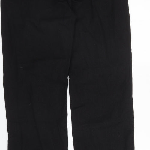 Preworn Mens Black  Cotton Straight Jeans Size M L31 in Regular Zip