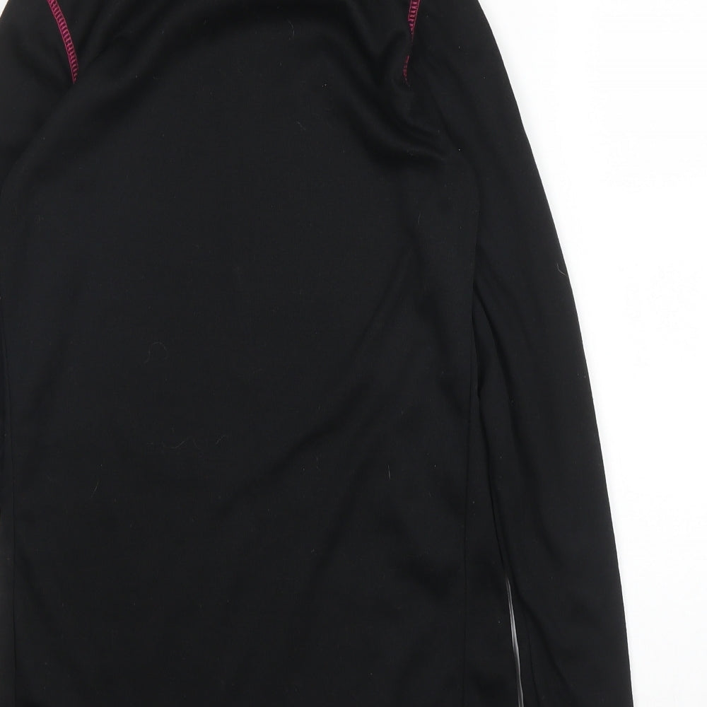 Crivit Womens Black  Polyester Basic T-Shirt Size S Round Neck