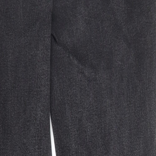M&S Womens Grey  Cotton Skinny Jeans Size 8 L28 in Slim Zip