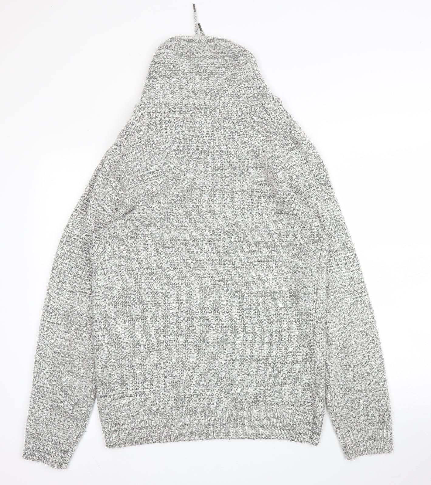 Firetrap Mens Grey High Neck  Acrylic Pullover Jumper Size M