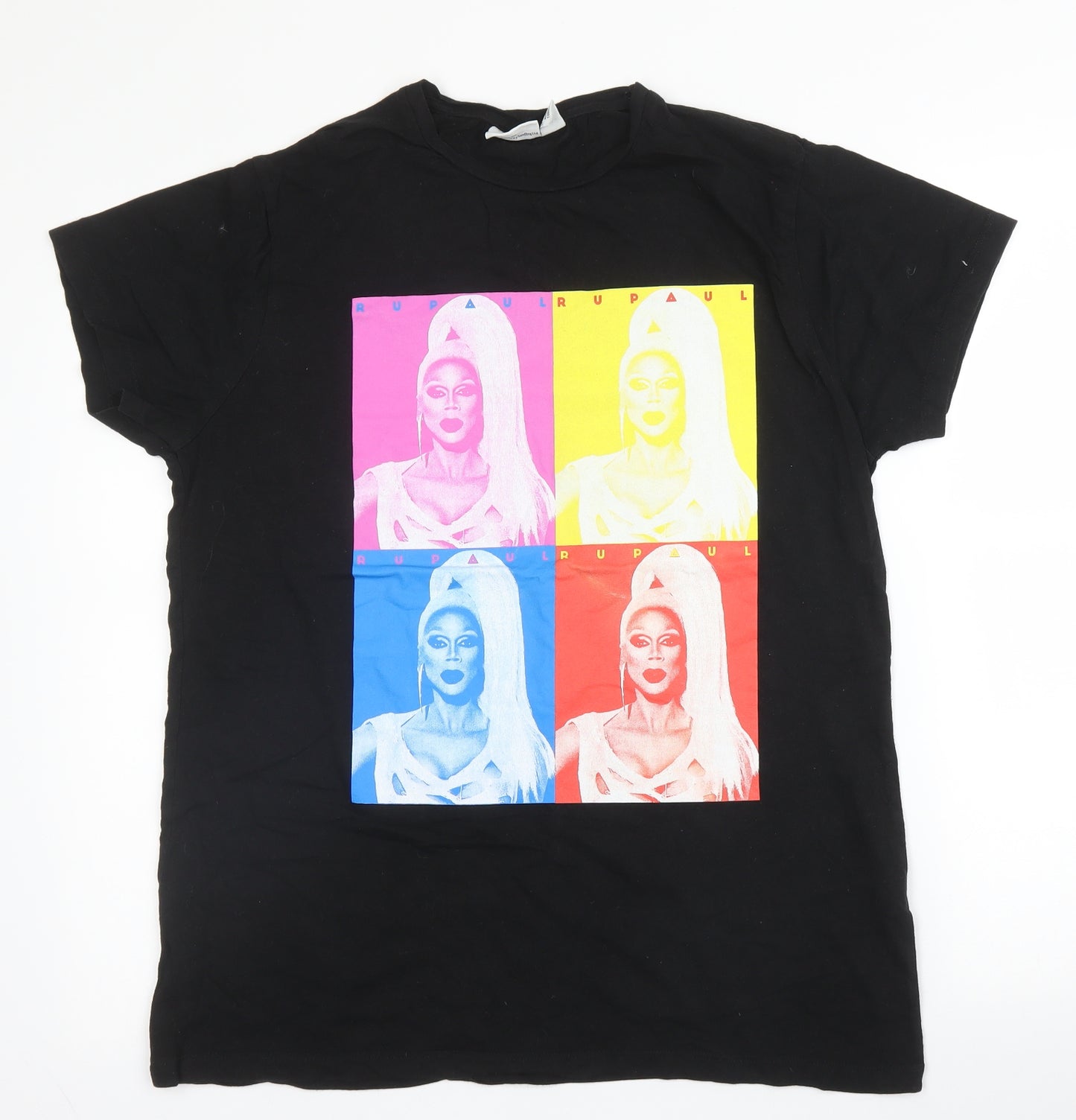Primark Mens Black  Cotton  T-Shirt Size M Round Neck