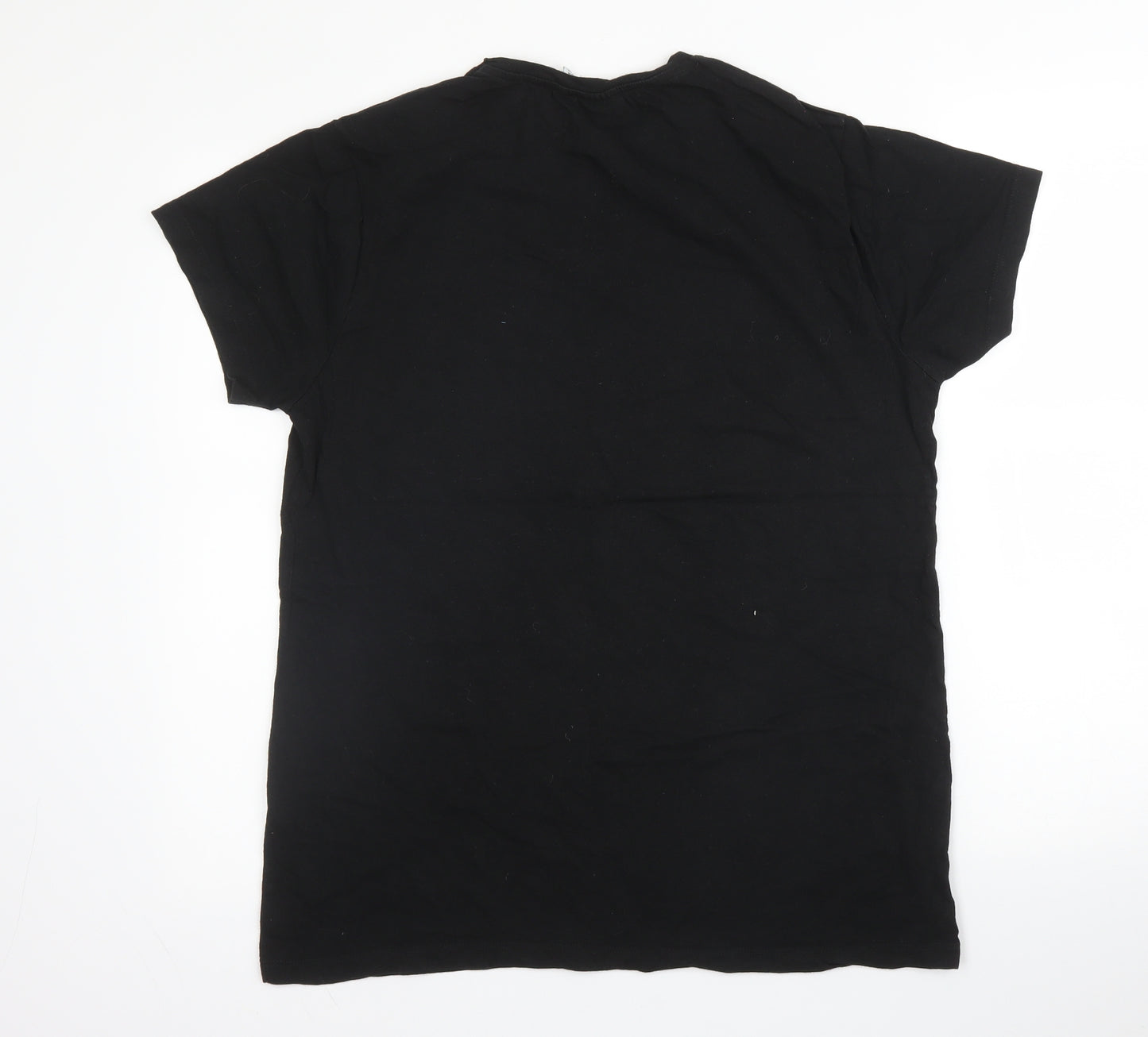 Primark Mens Black  Cotton  T-Shirt Size M Round Neck