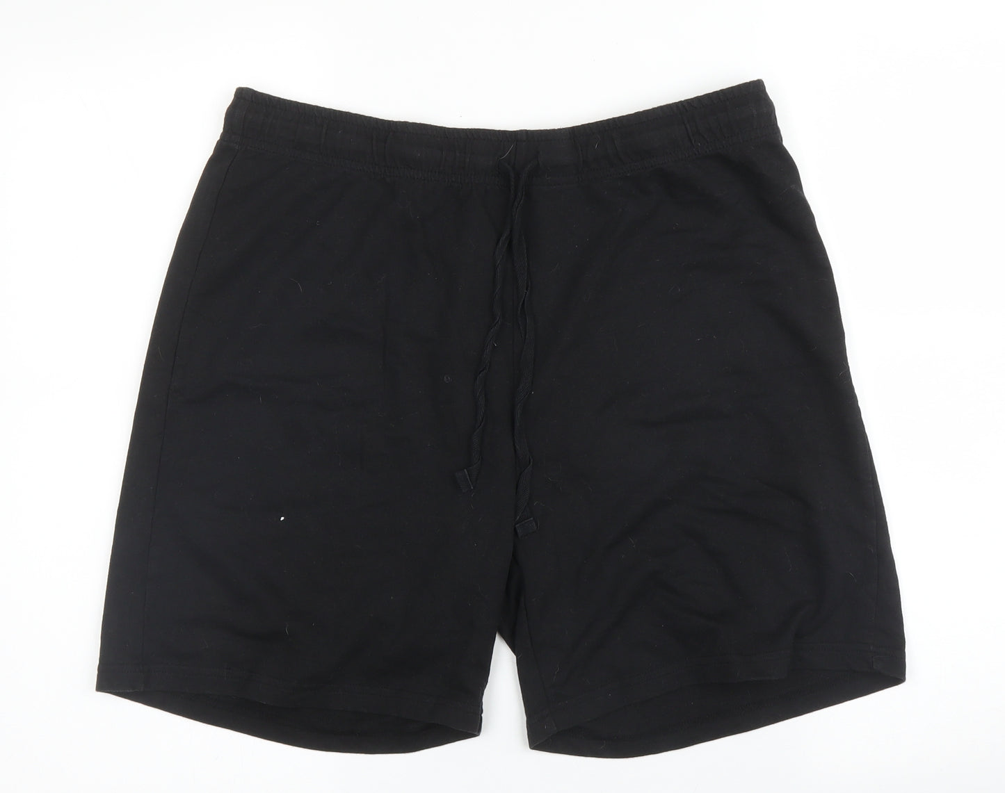 Primark Mens Black  Cotton Sweat Shorts Size L  Regular Drawstring
