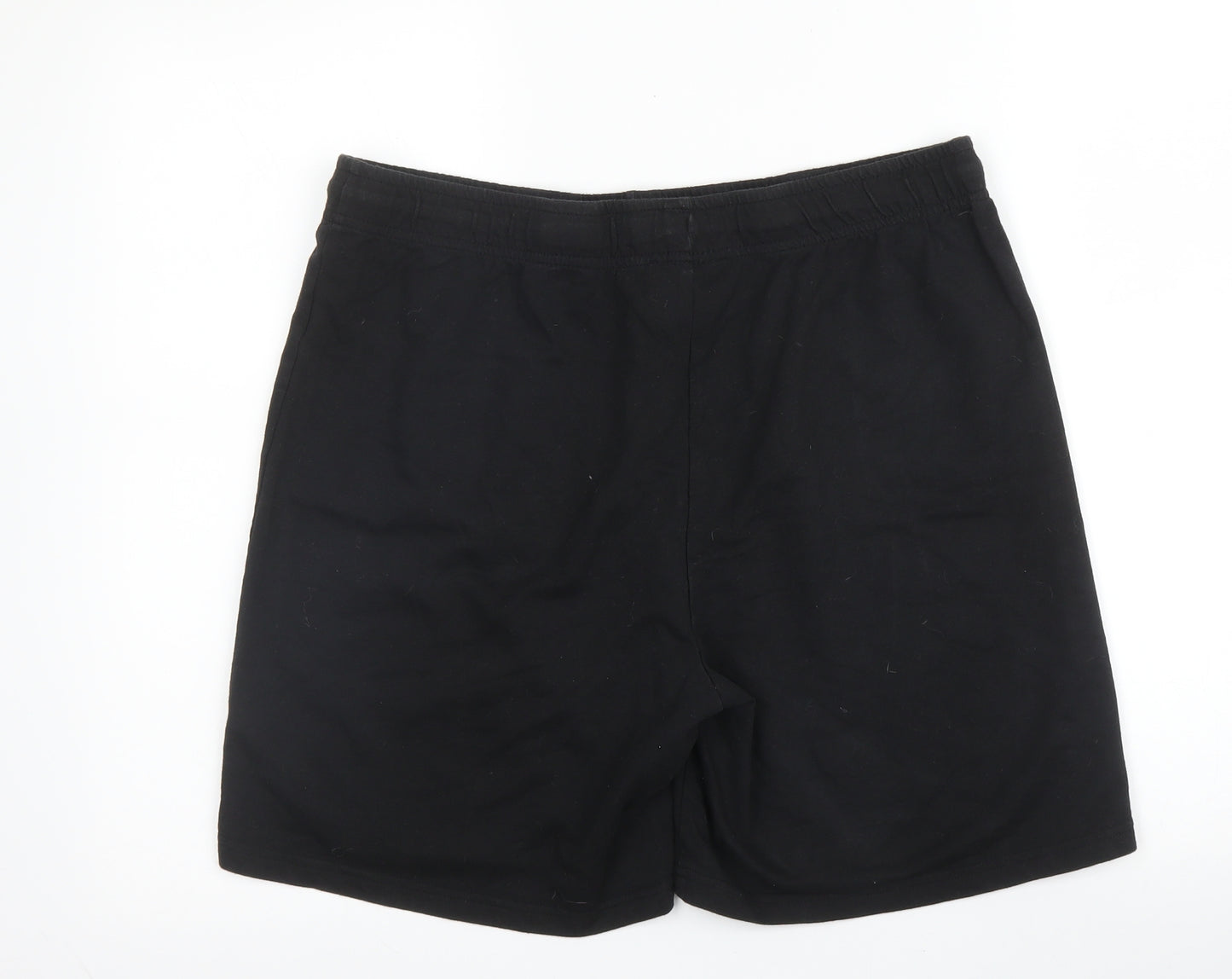 Primark Mens Black  Cotton Sweat Shorts Size L  Regular Drawstring