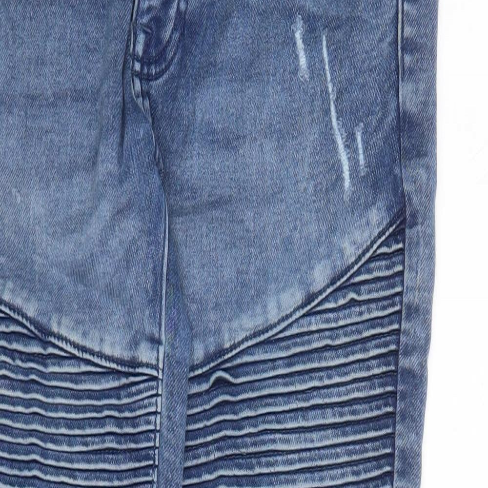 Primark Mens Blue  Cotton Straight Jeans Size 30 in L27 in Regular Button