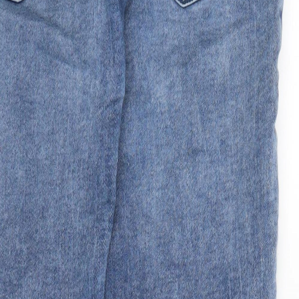 Primark Mens Blue  Cotton Straight Jeans Size 30 in L27 in Regular Button