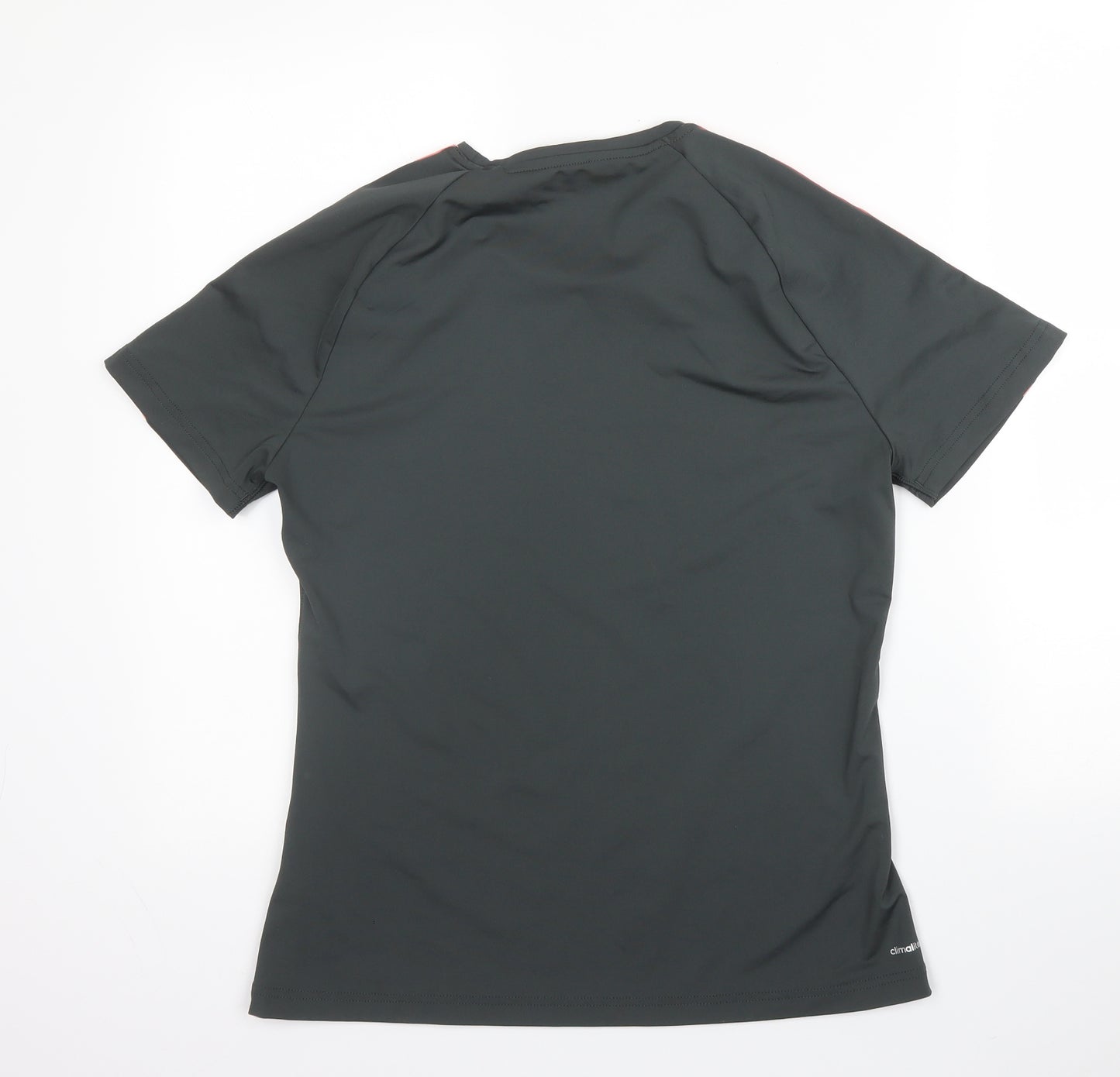 adidas Womens Grey  Polyester Basic T-Shirt Size 12 Round Neck