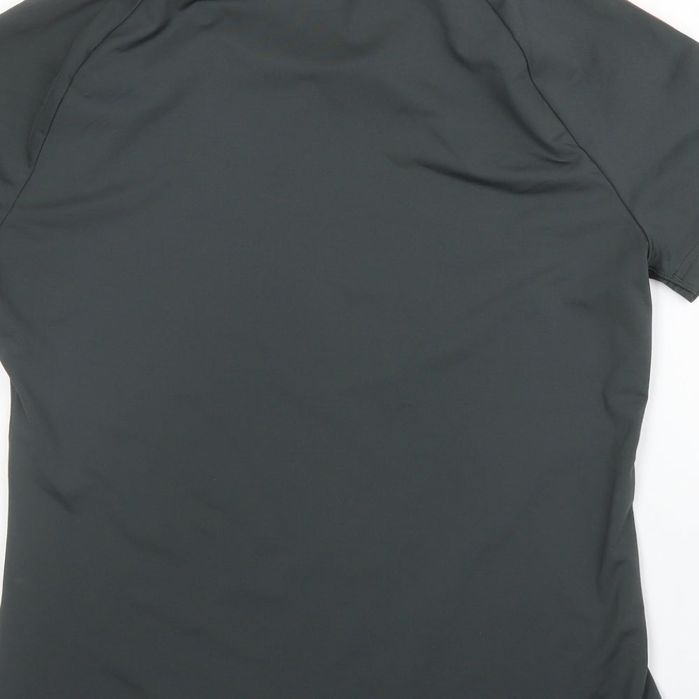 adidas Womens Grey  Polyester Basic T-Shirt Size 12 Round Neck