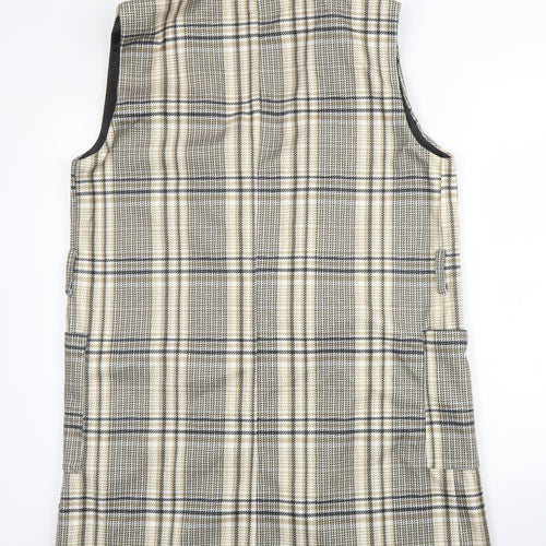 SheIn Womens Beige Plaid  3-in-1 Jacket Blazer Size L