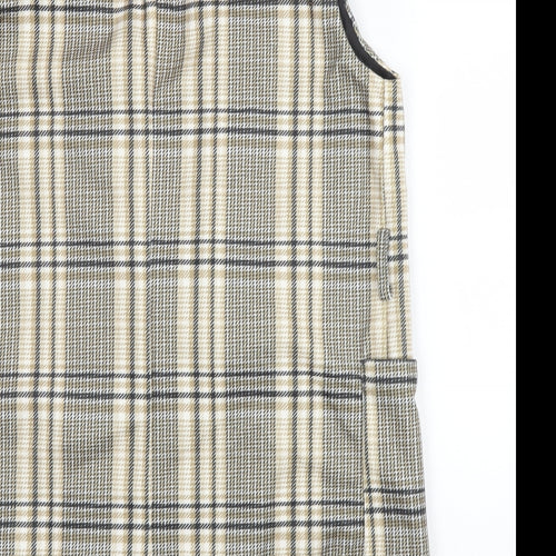 SheIn Womens Beige Plaid  3-in-1 Jacket Blazer Size L