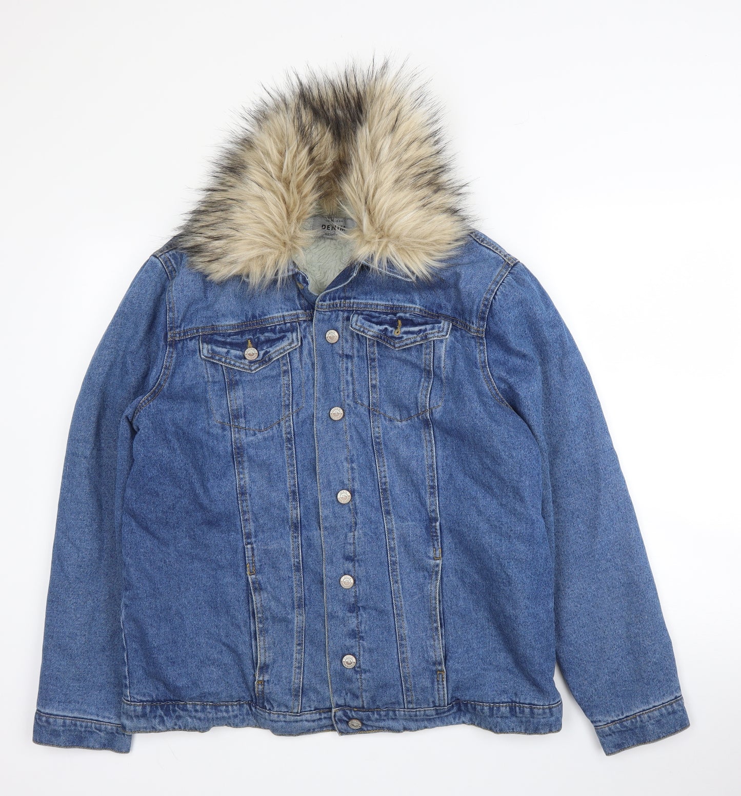 New Look Womens Blue   Jacket  Size 14  Button