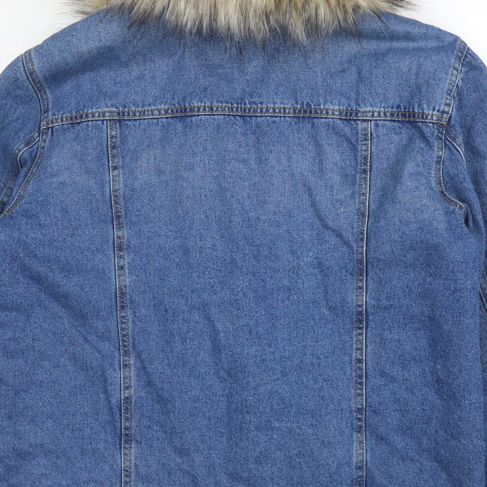 New Look Womens Blue   Jacket  Size 14  Button