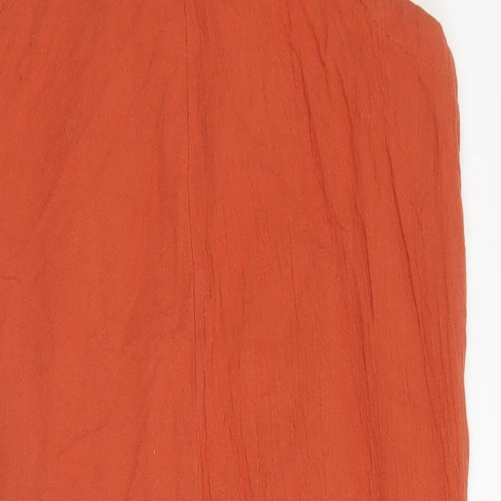 SheIn Womens Orange  Cotton Jumpsuit One-Piece Size L  Button