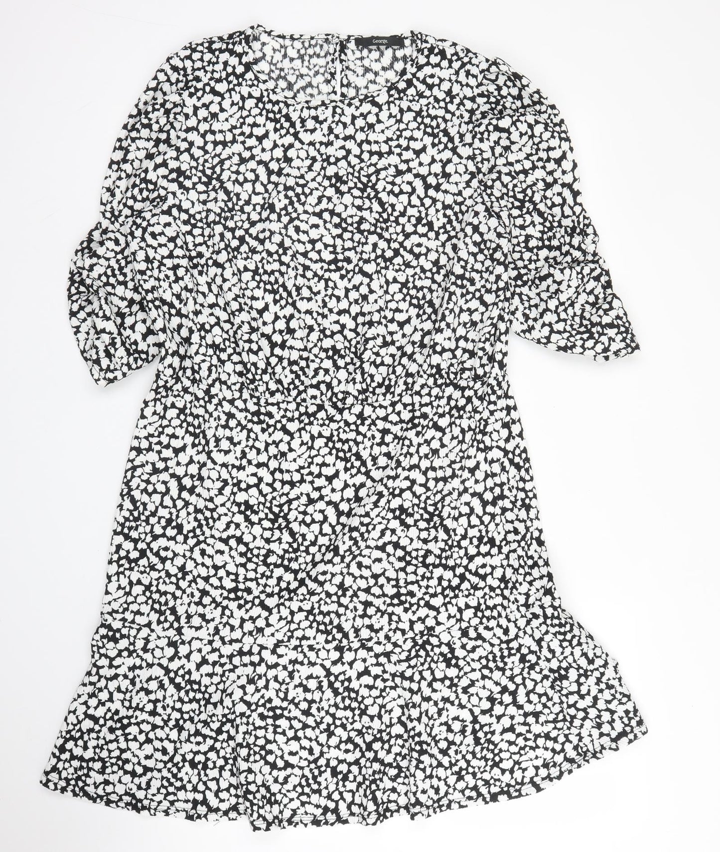 George Womens Black  Polyester A-Line  Size 16  Round Neck