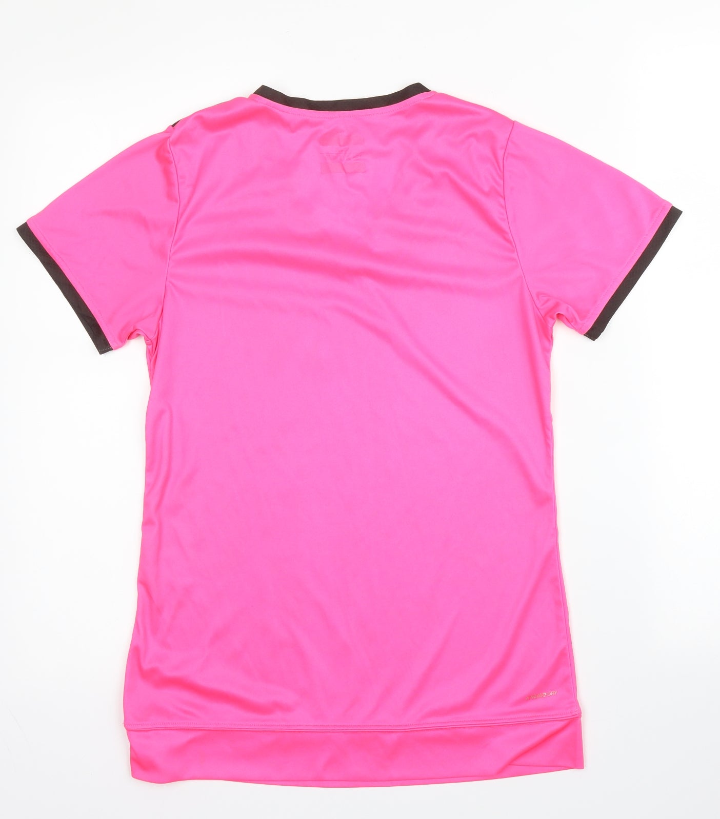 Hydro Dry Womens Pink  Polyester Basic T-Shirt Size 12 V-Neck