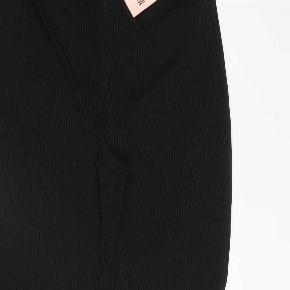 Missguided Womens Black  Polyester Trousers  Size 16 L33 in Regular