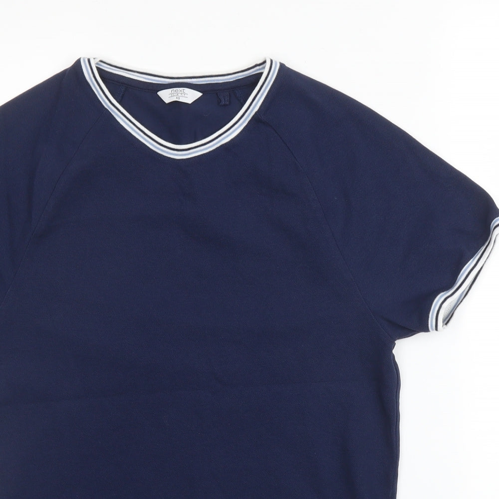 NEXT Mens Blue  Cotton  T-Shirt Size XS Round Neck